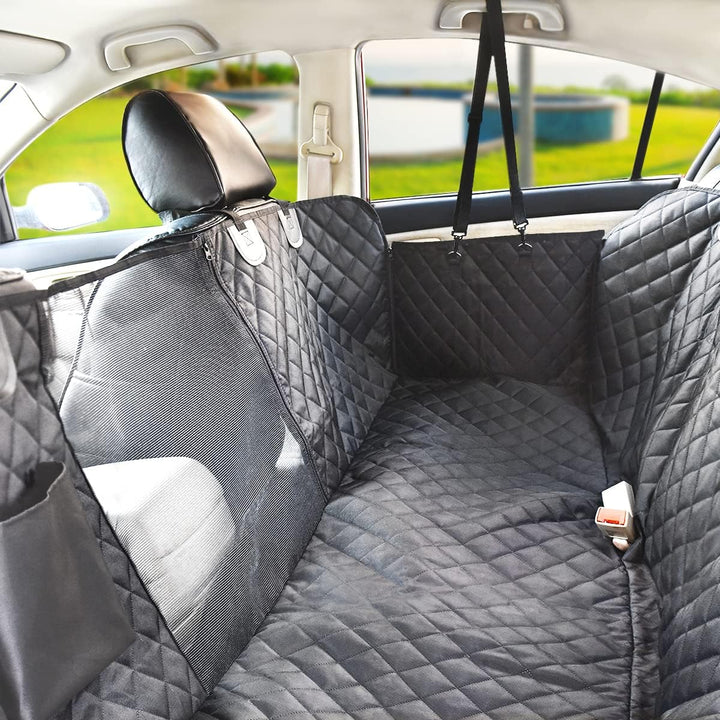 Vailge Hund Sitzbezug für Rücksitz, 100% wasserdicht Hund Autositzbezüge mit Mesh-Fenster, Scratch P