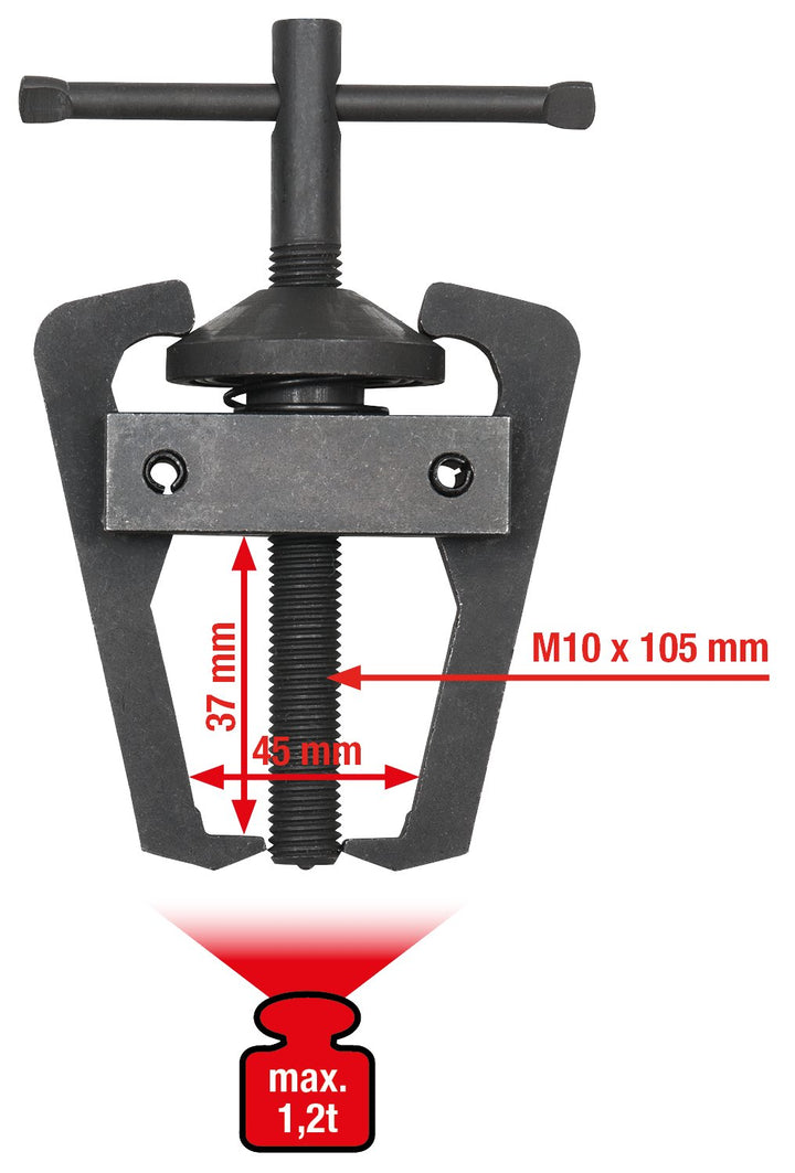 KS Tools 700.1179 Polklemmen-Wischarm-Abzieher 2armig, 45mm, Schwarz