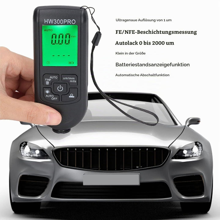 Lackdickenmessgerät für Auto, Digitales Schichtdickenmessgerät, 0 bis 2000 um Lackschichtdickenmessg