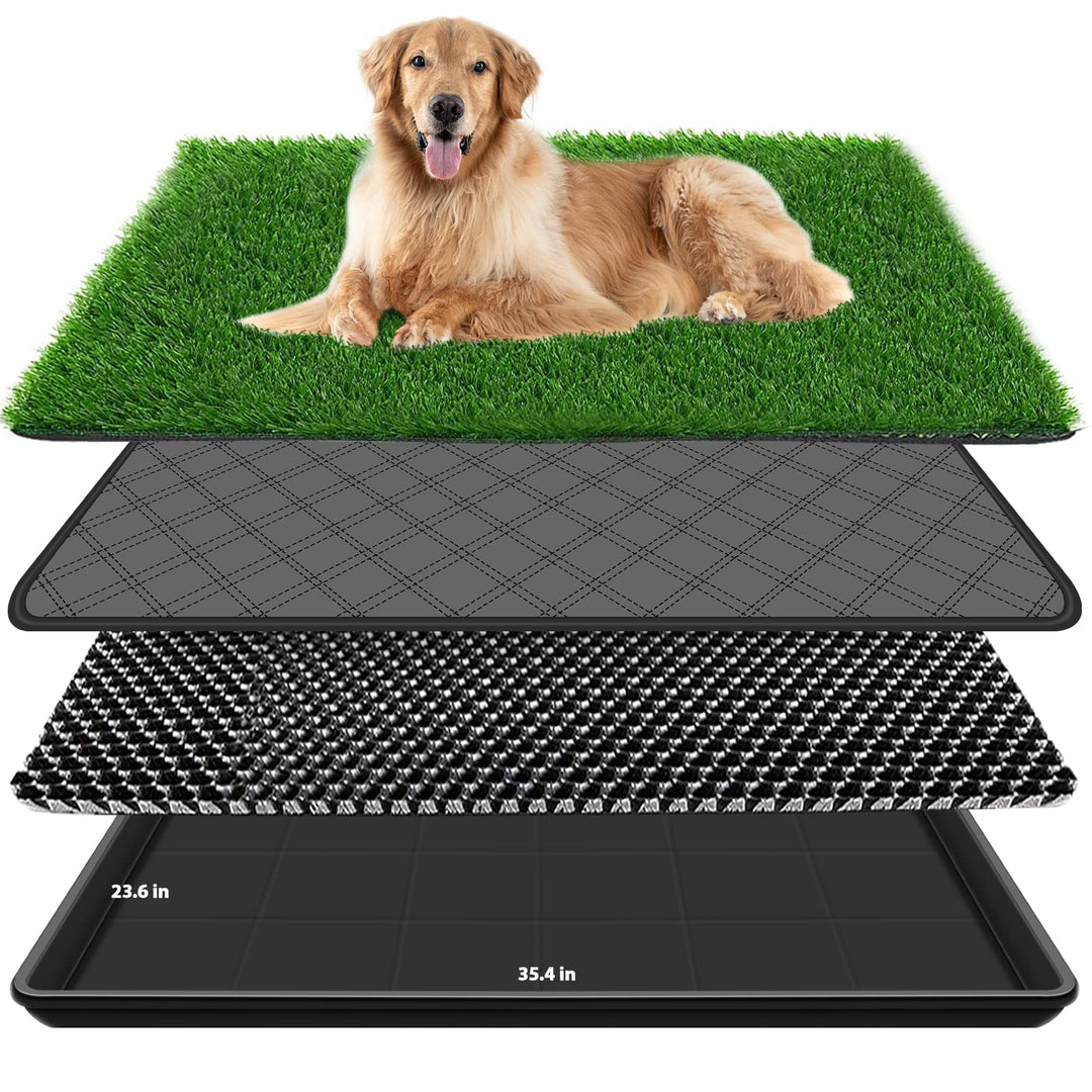 Hunde Gras Pad mit Tablett, Hund Töpfchen Gras für Welpen Training, Wiederverwendbare Trainingsunter