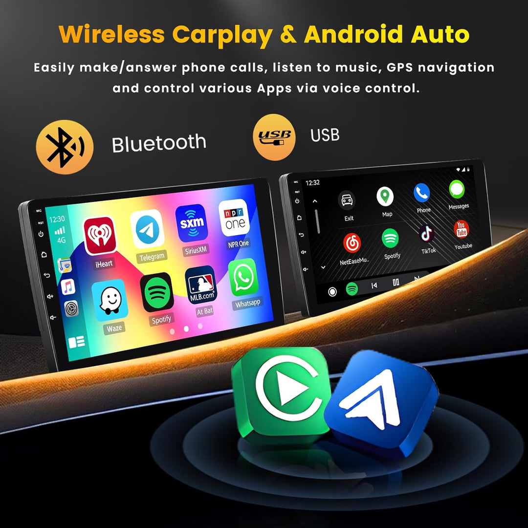 Hikity 2G+64G Autoradio Android 15 für Peugeot 207 2006-2010 mit 9-Zoll-Touchscreen, Radio 2 DIN mit