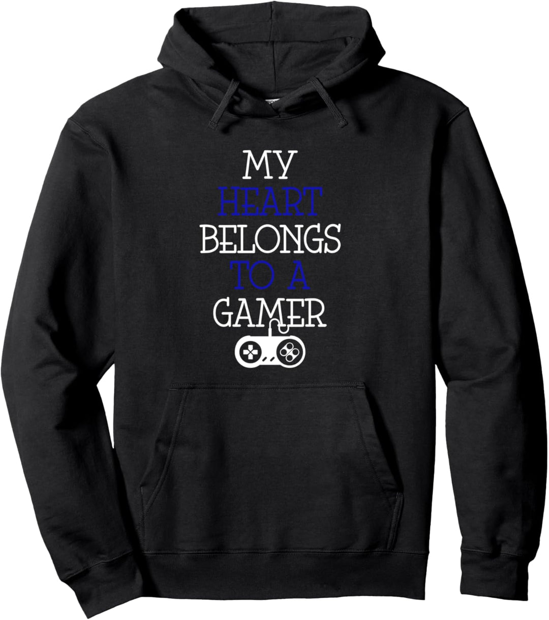 My Heart belongs to a Gamer Video Game Spieler Zockerin Pullover Hoodie