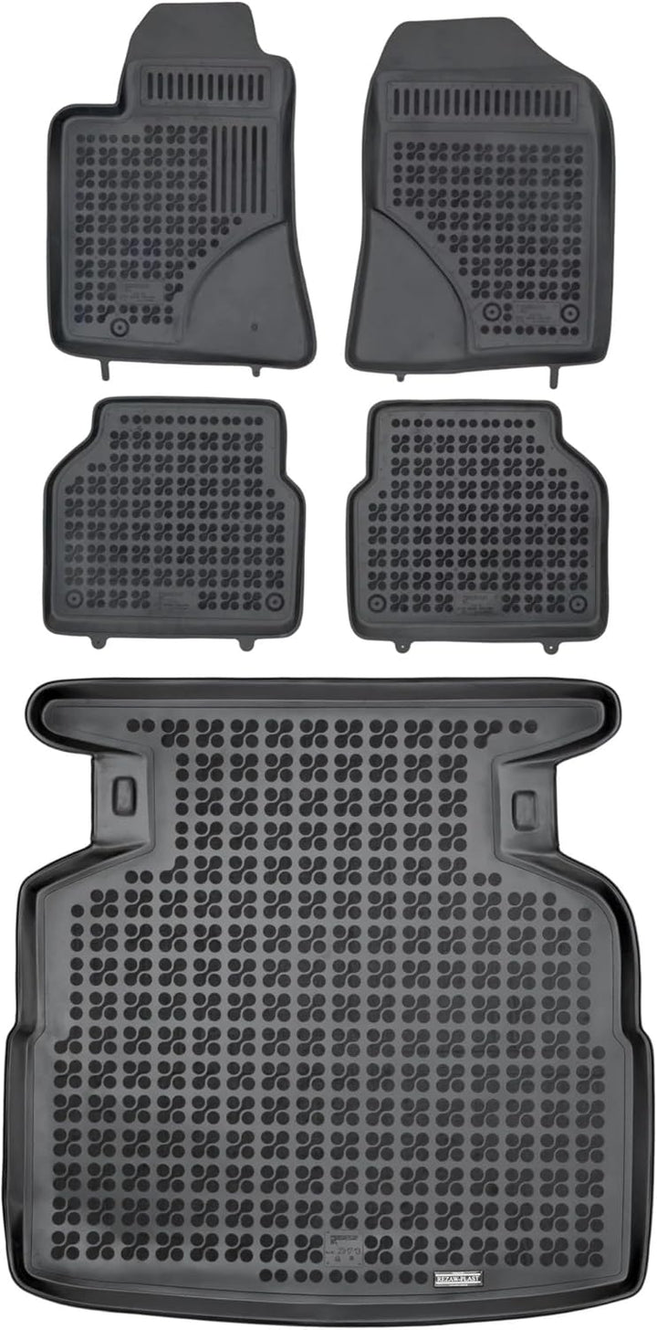 M MOTOS Satz Gummifussmatten und Kofferraummatten für Toyota AVENSIS II SOL 2003-2009, Toyota AVENSI