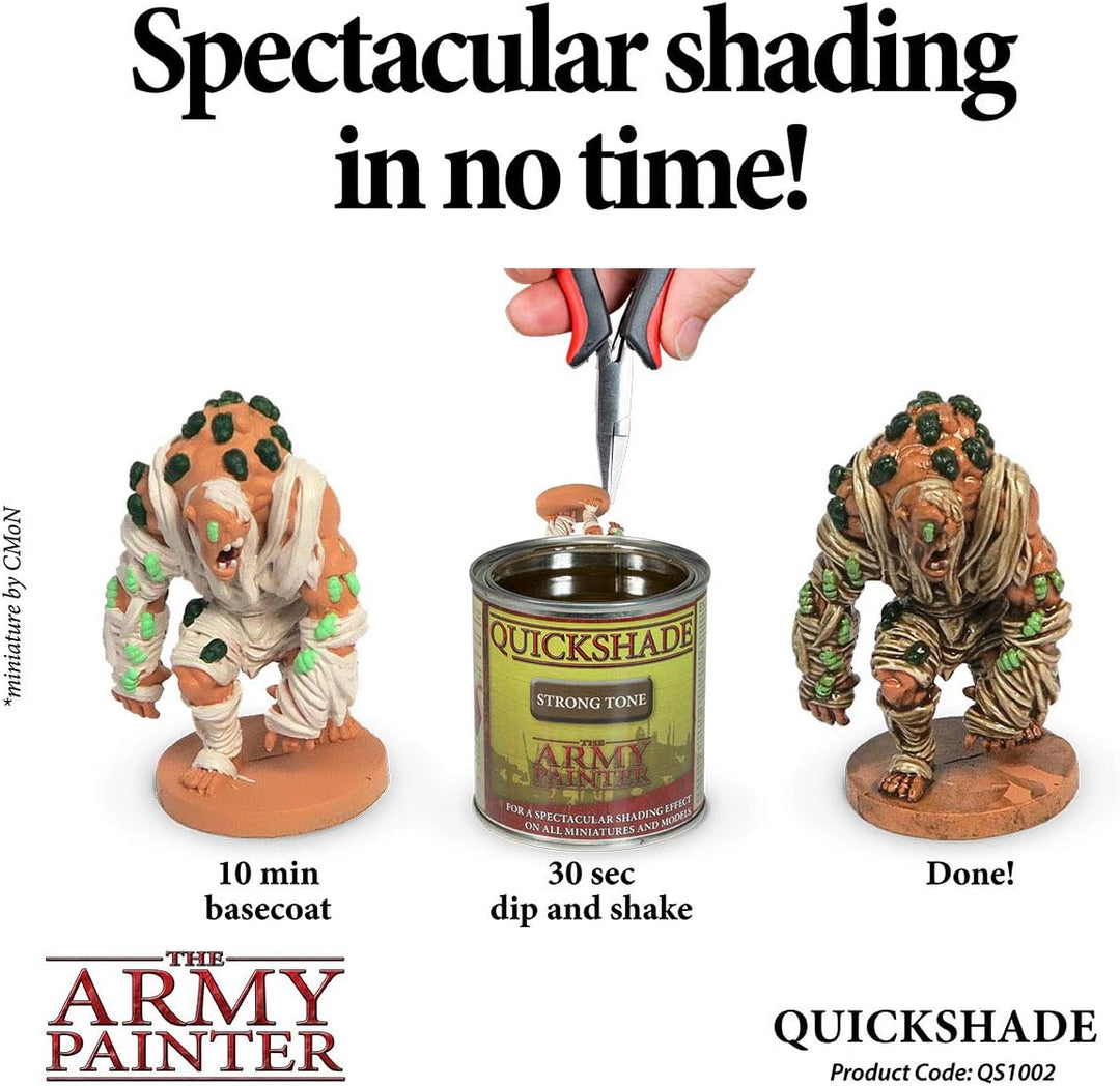 The Army Painter Quickshade Dip StrongTone, für schnellen Eintauchen und Schattieren ganzer Wargamin