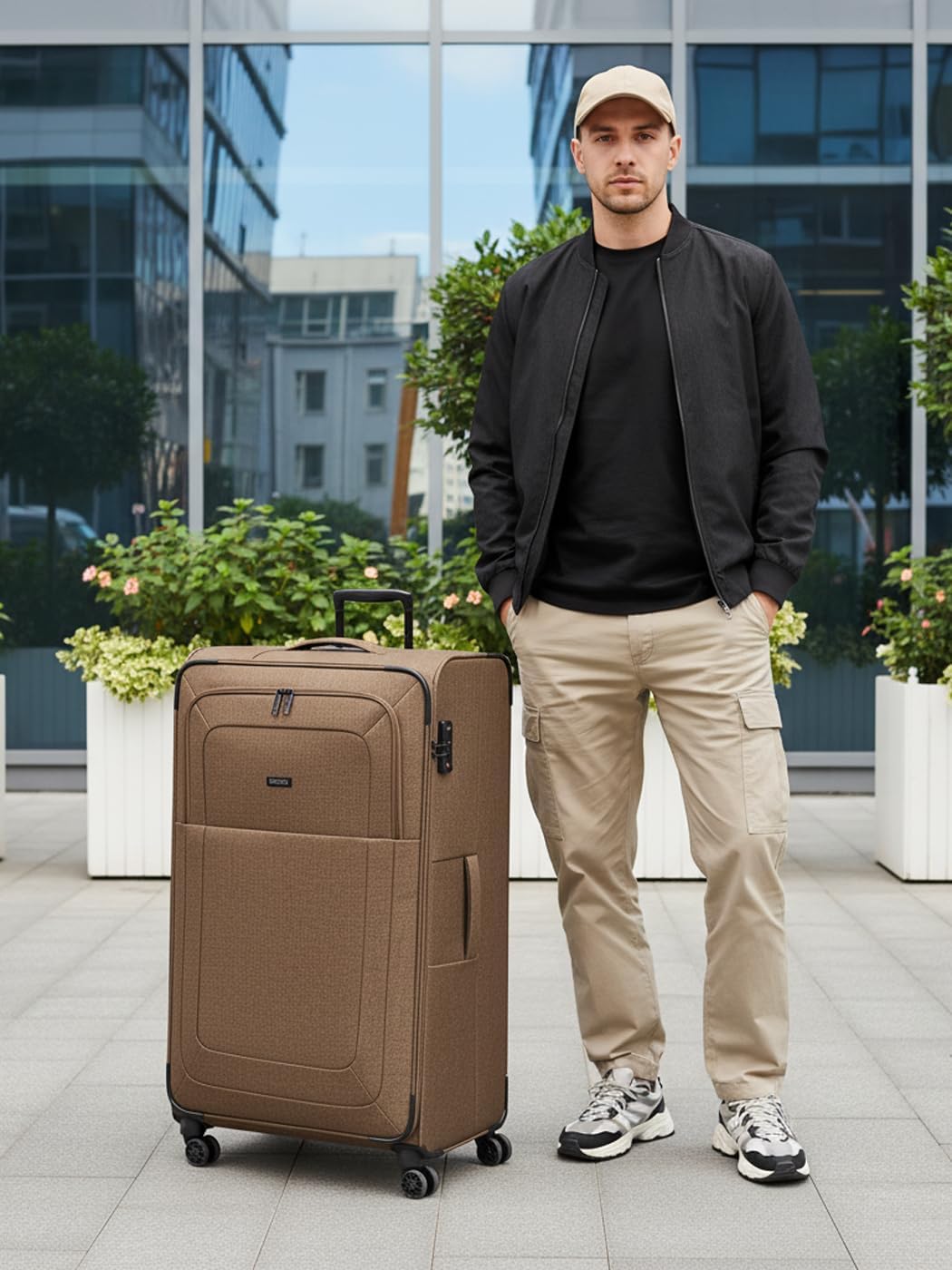 REDOLZ XL Jumbo 4-Rollen Koffer sehr gross 52 x 30 x 90 cm [Sondergrösse] Check-in Trolley mit TSA-S