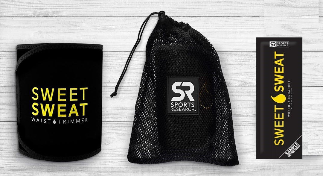 Sweet Sweat Premium Bauchweghose für Männer und Frauen. Inklusive kostenloser Probe des Sweet Sweat