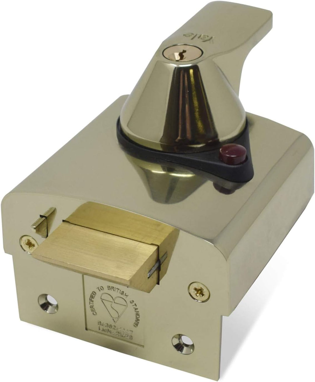 Yale YALPBS2BLX P-BS2-BLX-PB-40, BS2 British Standard Nachtriegel, 40 mm, Messing-Finish, hohe Siche