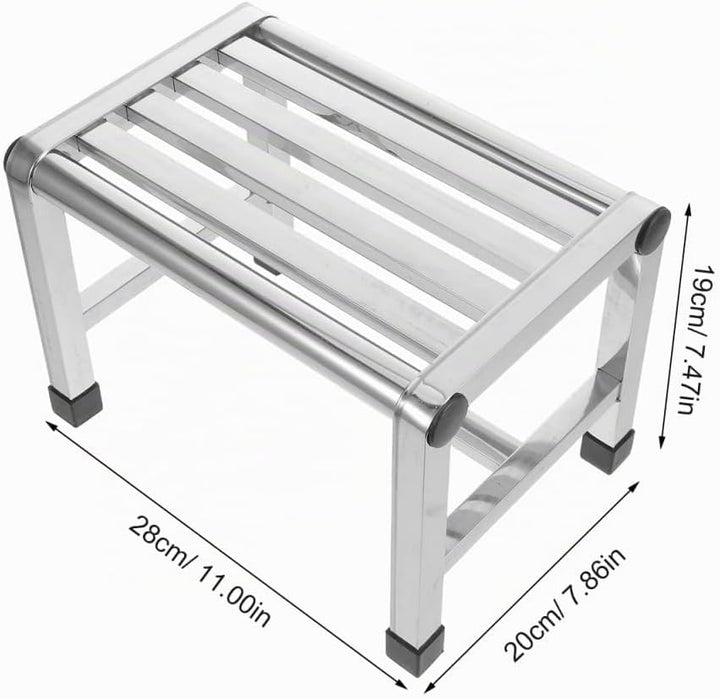 Ciieeo Duschhocker Aus Edelstahl Wasserdicht Kleiner Metallhocker Für Badezimmer Und Küche Rutschfes