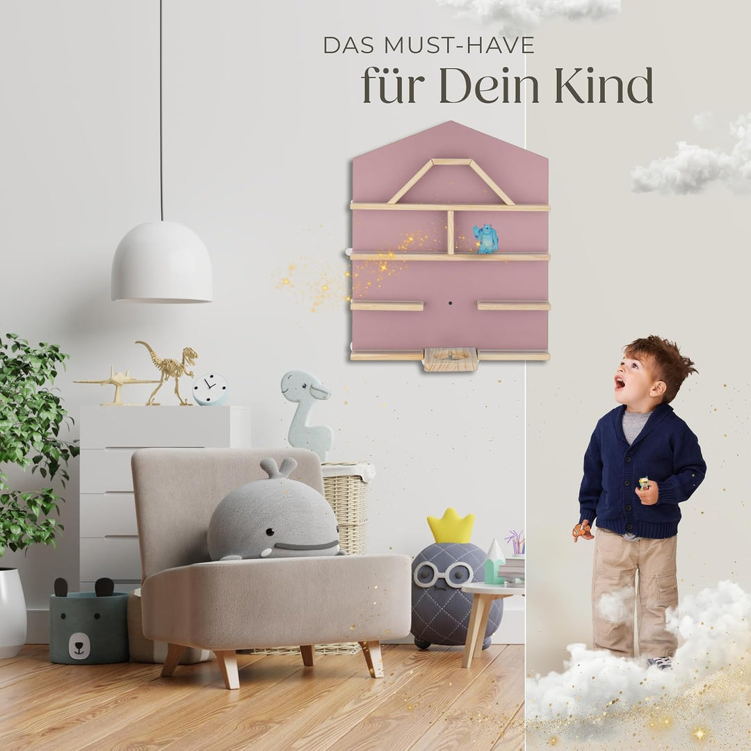 tectake® Holz Regal mit Magnetstreifen für Wand Montage, Wandregal für&