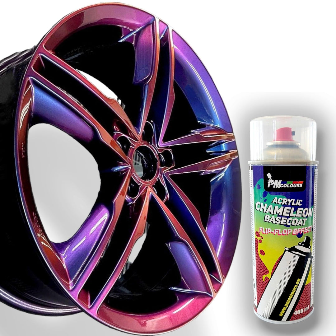 PMcolours Flip Flop Lack mit Multi Color Chamäleon-Effekt GALAXY, Sprühdosen 400 ml, BCB-Basecout (b