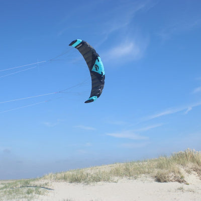 Wolkenstürmer® Paraflex Quad 4-Leiner Lenkmatte 3.9 in blau - „Ready to Fly“ Kite Drachen inkl. Hand