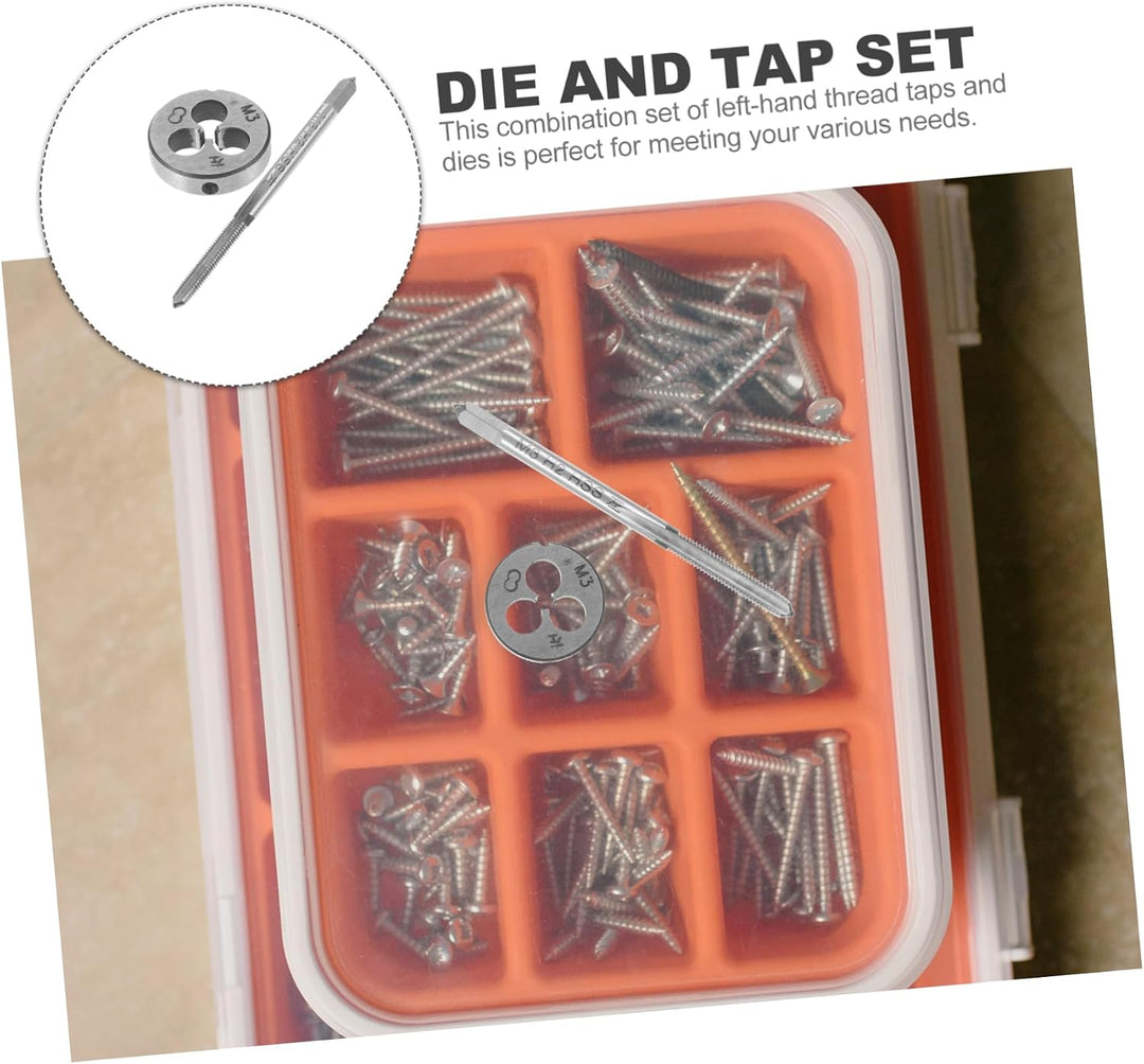 Gadpiparty Linkshänder-gewindebohrer-set Schneideisen Und Kit Zum Schraubenschneiden Gewindereparatu