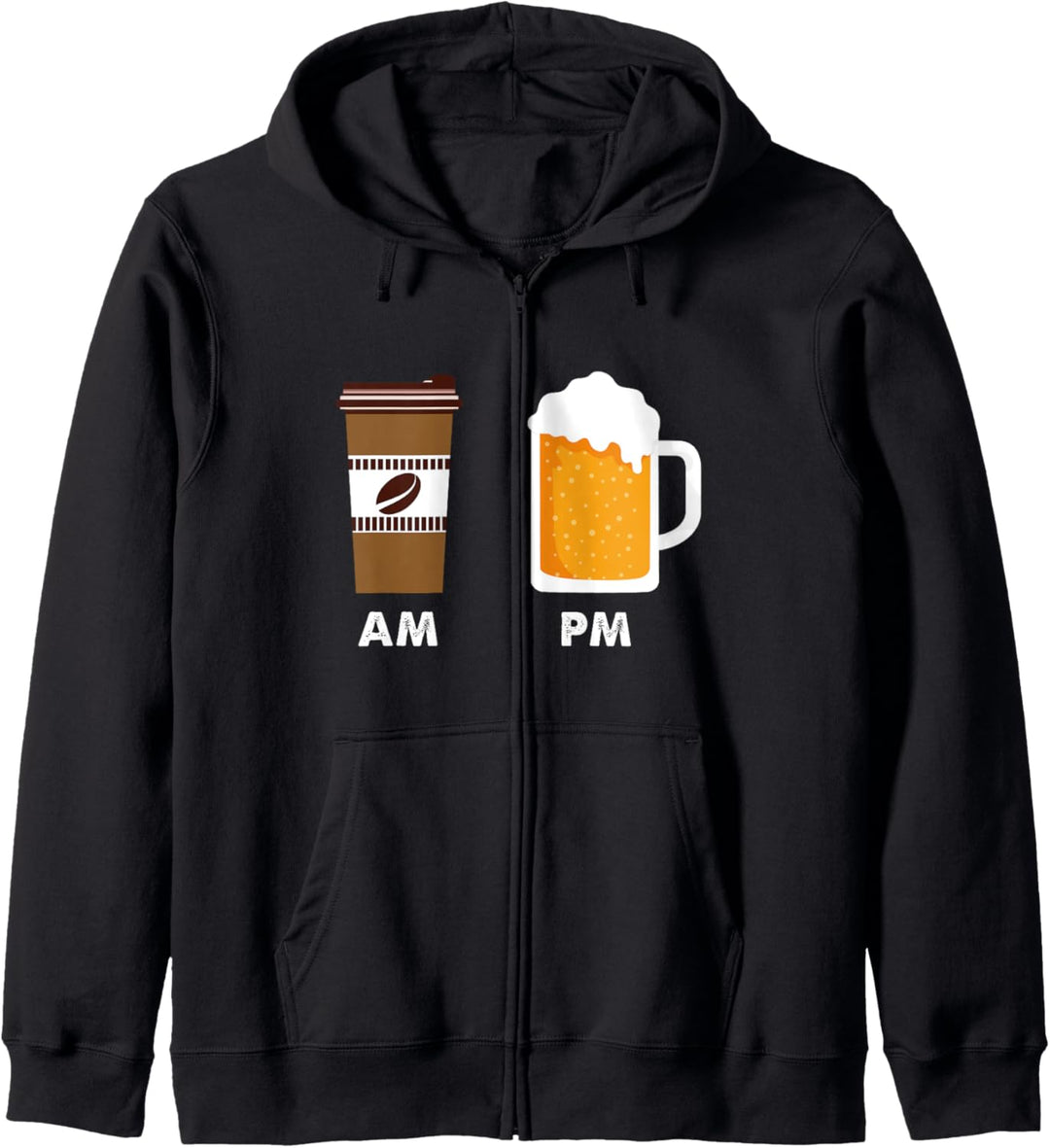 Kaffee AM Bier PM Kapuzenjacke