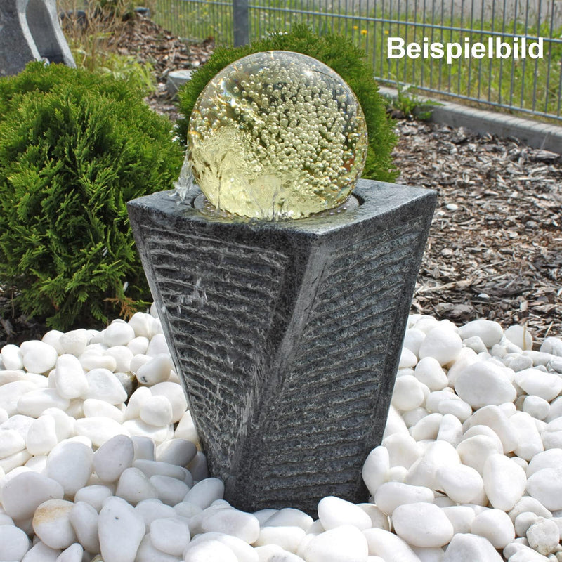 CLGarden Kugelbasis Kugelsockel mit LED Beleuchtung für Springbrunnen mit drehender Springbrunnenkug