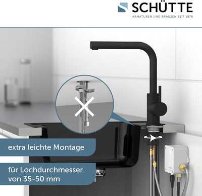 SCHÜTTE 99760 VITAL Sensor-Spültischarmatur Küche, Küchenarmatur mit ausziehbarer Brause, automatisc