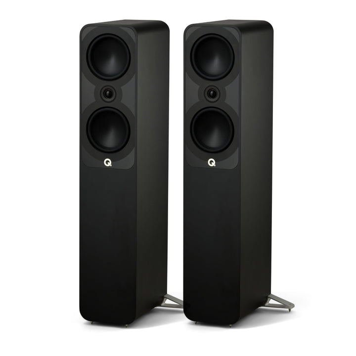 Q Acoustics 5050 Standlautsprecher Satin Schwarz (Einzellautsprecher) - 2,5 cm Hochtöner - Stereoanl