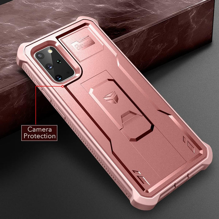 Dexnor Schutzhülle Kompatibel mit Samsung Galaxy S20+ Plus 5G, [Eingebauter Displayschutz und Stände