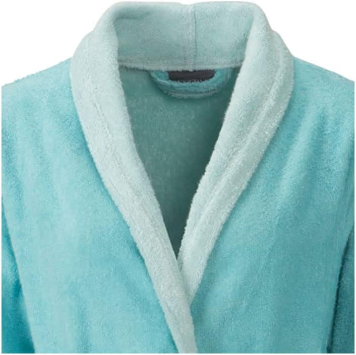 Egeria Calea light turquoise Damen Bademantel Schalkragen L 100% Baumwolle