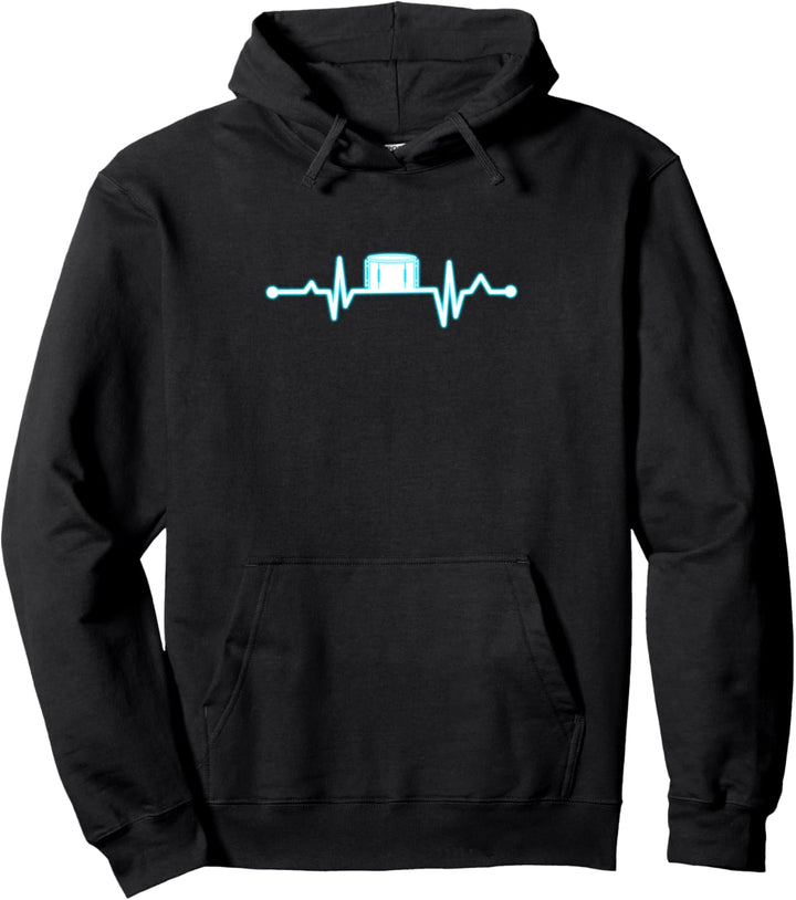 Heartbeat Snare Drum Repeat Musik Drummer Musiker Pullover Hoodie