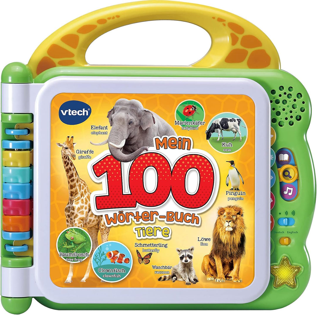 VTech Baby Mein 100-Wörter-Buch – Interaktives Bilderbuch zum Lernen erster Wörter mit 12 bilinguale