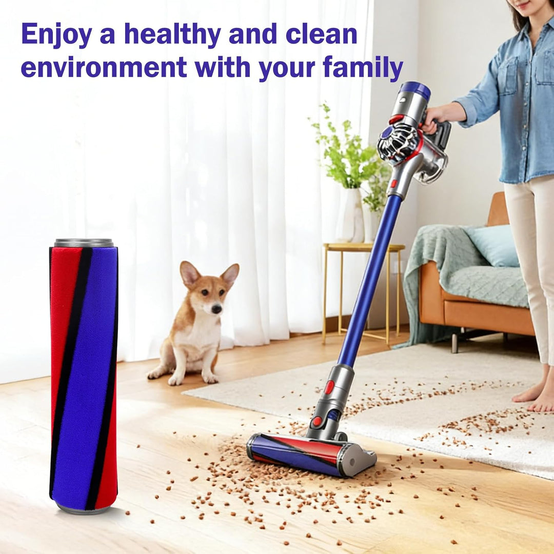 Bürste Ersatzbürste für Dyson V6 V7 V8 V10 V11 Staubsauger Roller Bodenbürste, Softwalzen für Dyson