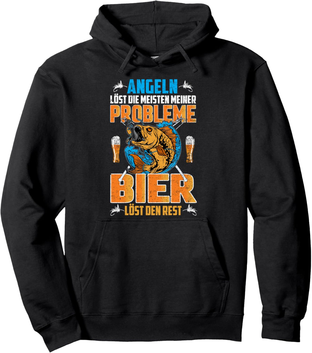 Angler Spruch Angeln & Bier Lösen Meine Probleme Geschenk Pullover Hoodie