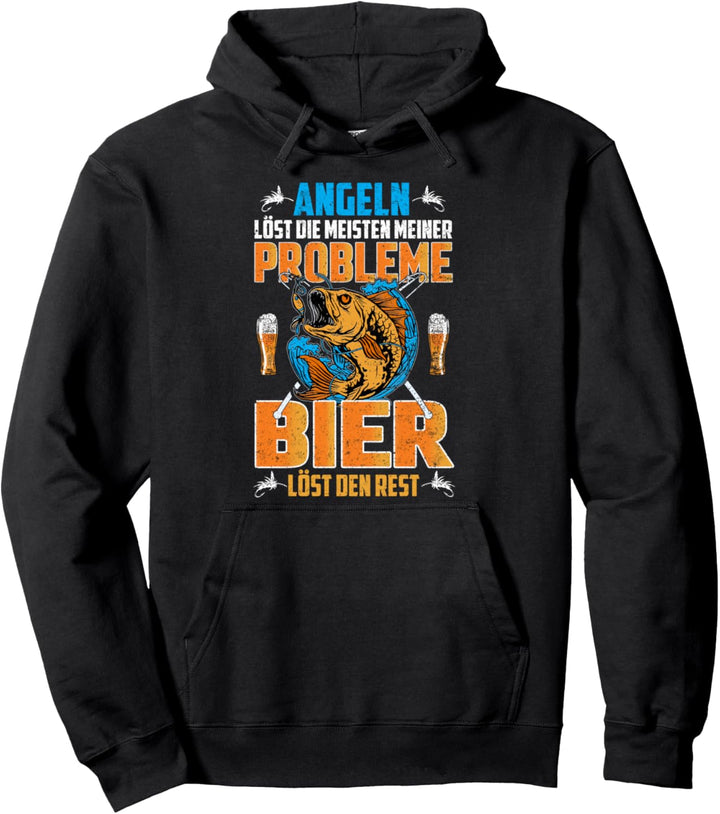 Angler Spruch Angeln & Bier Lösen Meine Probleme Geschenk Pullover Hoodie