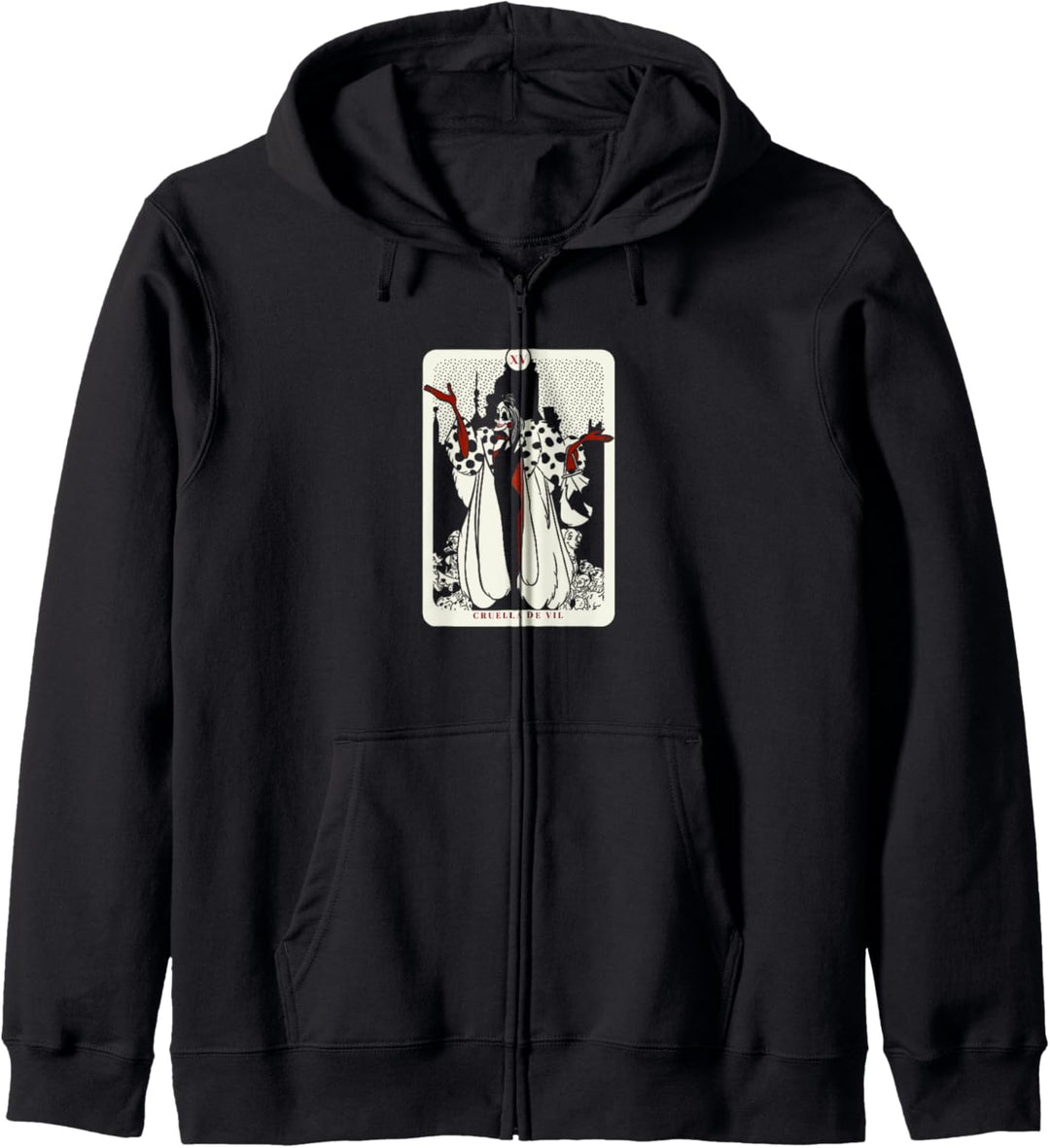 Disney 101 Dalmatians Cruella De Vil Tarot Card Kapuzenjacke