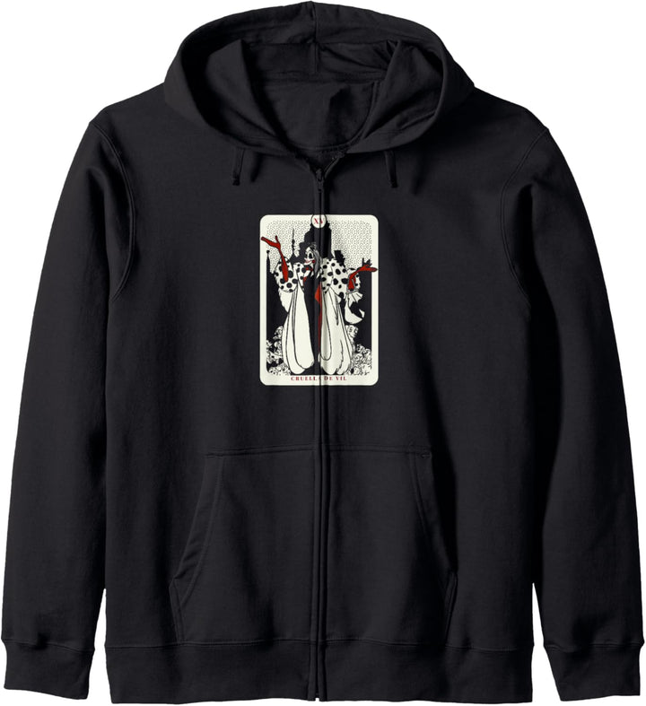 Disney 101 Dalmatians Cruella De Vil Tarot Card Kapuzenjacke
