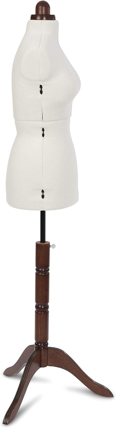 Adjustoform Lady Valet Kleiderform 8-teilig, Strukturiertes Polyester-Baumwoll-Mischgewebe, Natur, M
