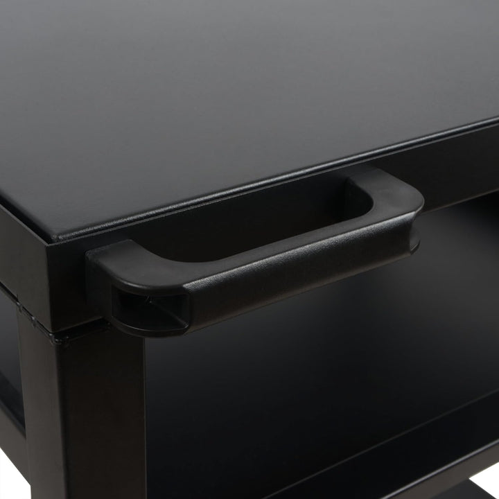 BBQ-Toro Grillwagen 80 x 65,5 x 86,5 cm | Schwarz | Grilltisch mit grosser Arbeitsfläche | Grill Bei