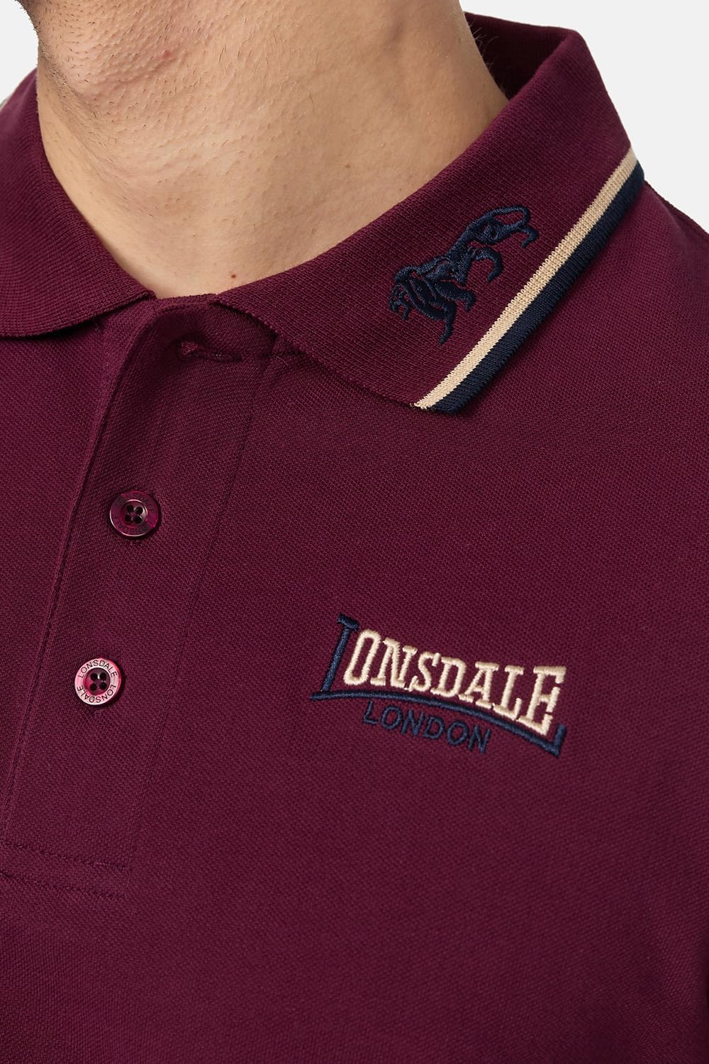 Lonsdale Herren Lion T-Shirt Oxblood S, Oxblood S