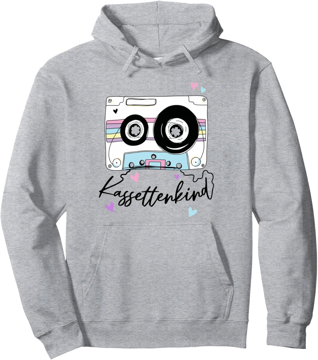 Kassettenkind 90er 80er Jahre Mottoparty Oldschool Kassette Pullover Hoodie