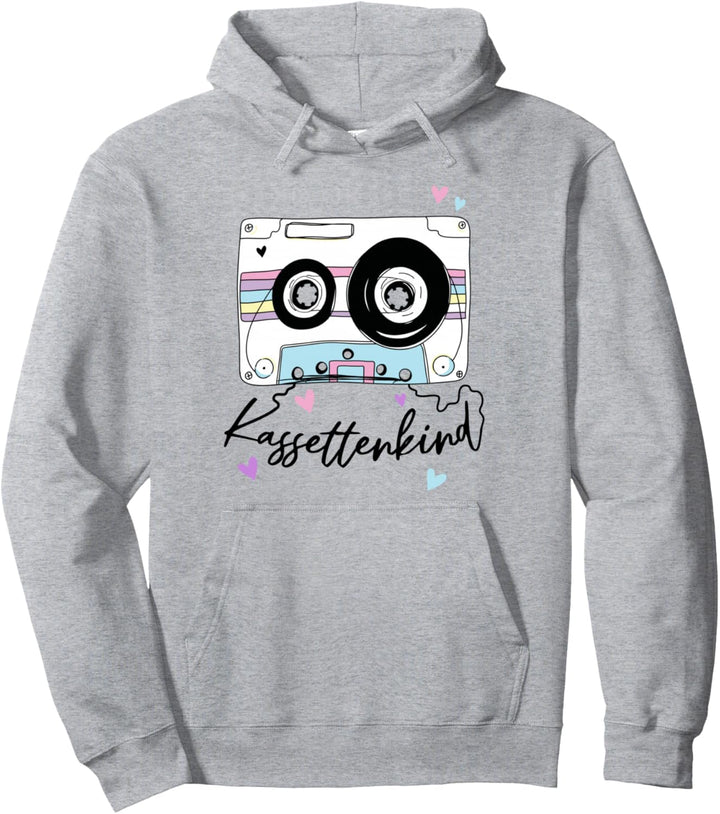 Kassettenkind 90er 80er Jahre Mottoparty Oldschool Kassette Pullover Hoodie