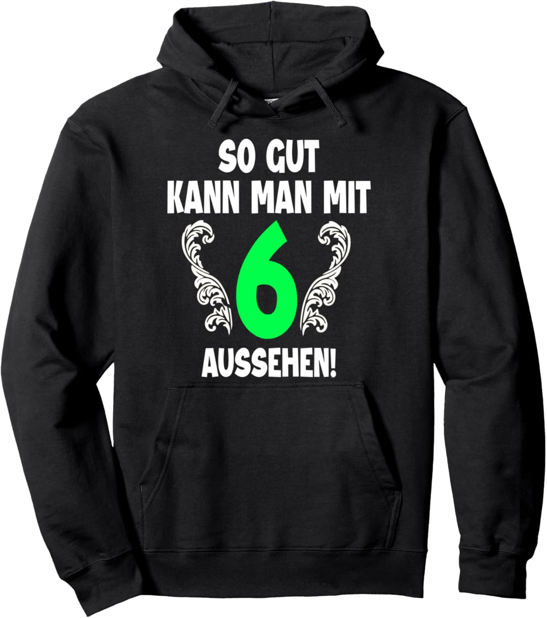 6. Geburtstag Junge Mädchen 2016 Kind Party Feier 6 Jahre Pullover Hoodie