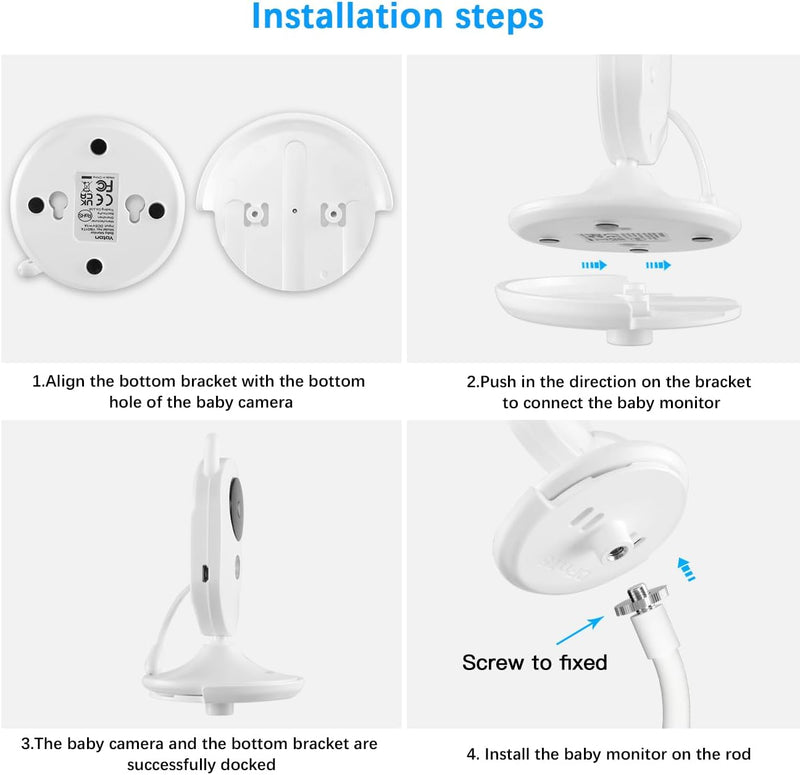 TIUIHU babyphone Halterung für YOTON Baby Monitor YB01/YB02，Baby Monitor Clip-Halterung für YOTON Ba