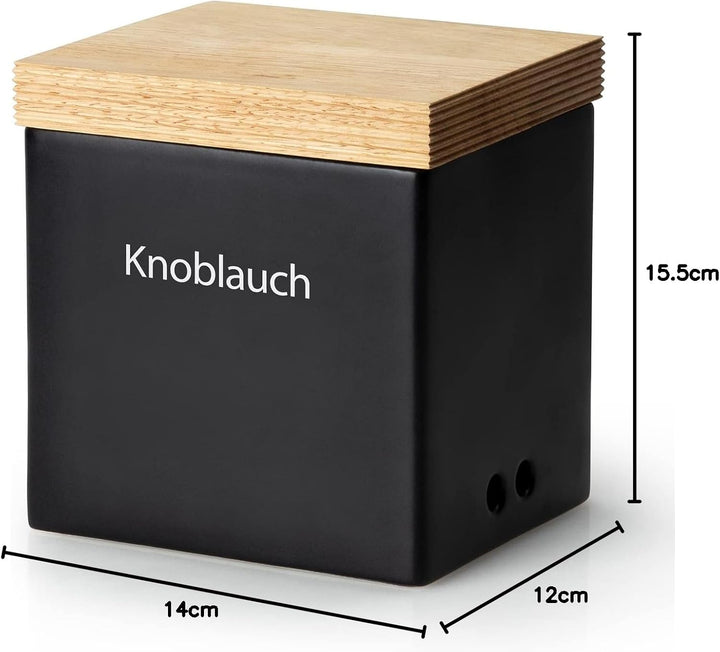 CONTINENTA Keramik Vorratsdose | Ideal Für Vorräte & Mit Luftlöcher | Handmade In Portugal | Schwarz
