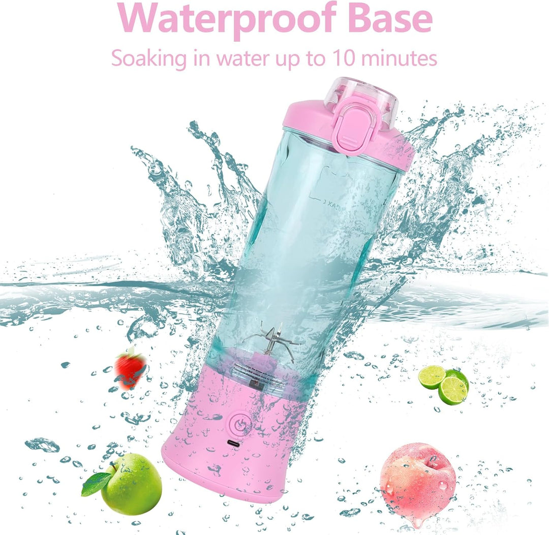 Dreamhigh® Mixer Smoothie Maker, 600ml Tragbarer Mixer für Smoothies und Shakes mit 6 Klingen, 4000m