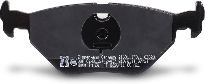ZIMMERMANN 21691.170.1 Serie Bremsbelagsatz, Hinten, 1 Sensor, inklusive Platte dämpfend, inklusive