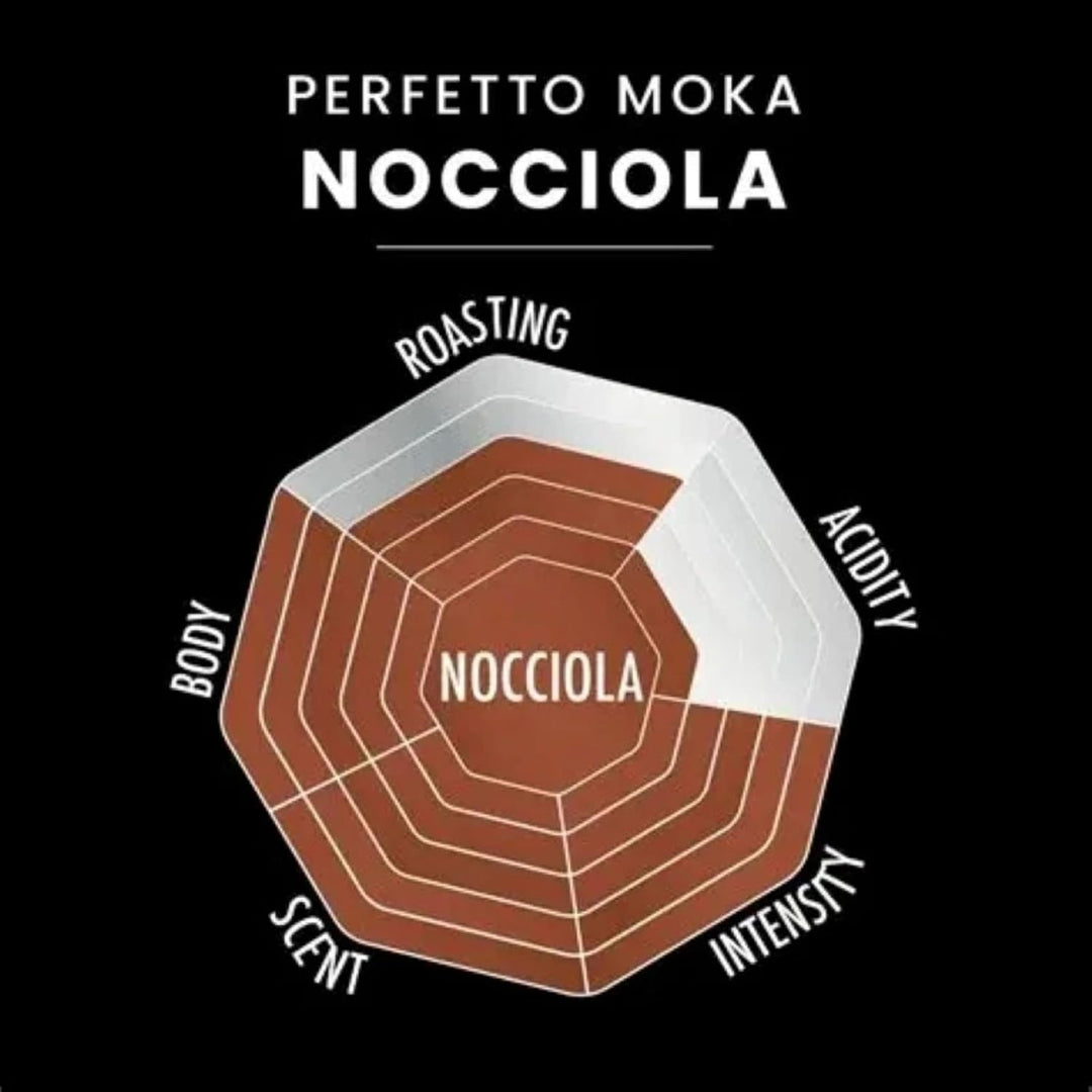Bialetti - Perfetto Moka Nocciola: Gemahlener Kaffee mit mittlerer Röstung, Haselnuss-Aroma, 250g x