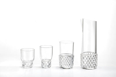 Kartell 1492B4 Jellies Family Wasserglas glasklar transparent 4 Stück, Wasserglas Glasklar