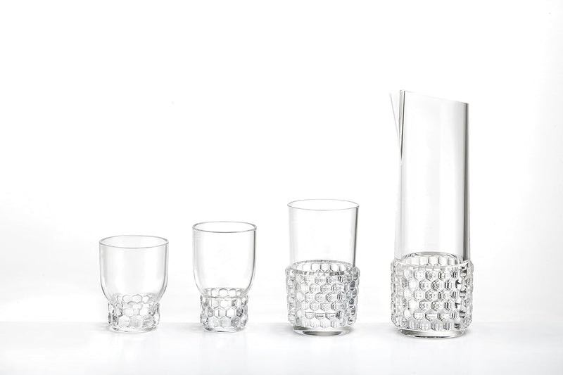 Kartell 1492B4 Jellies Family Wasserglas glasklar transparent 4 Stück, Wasserglas Glasklar