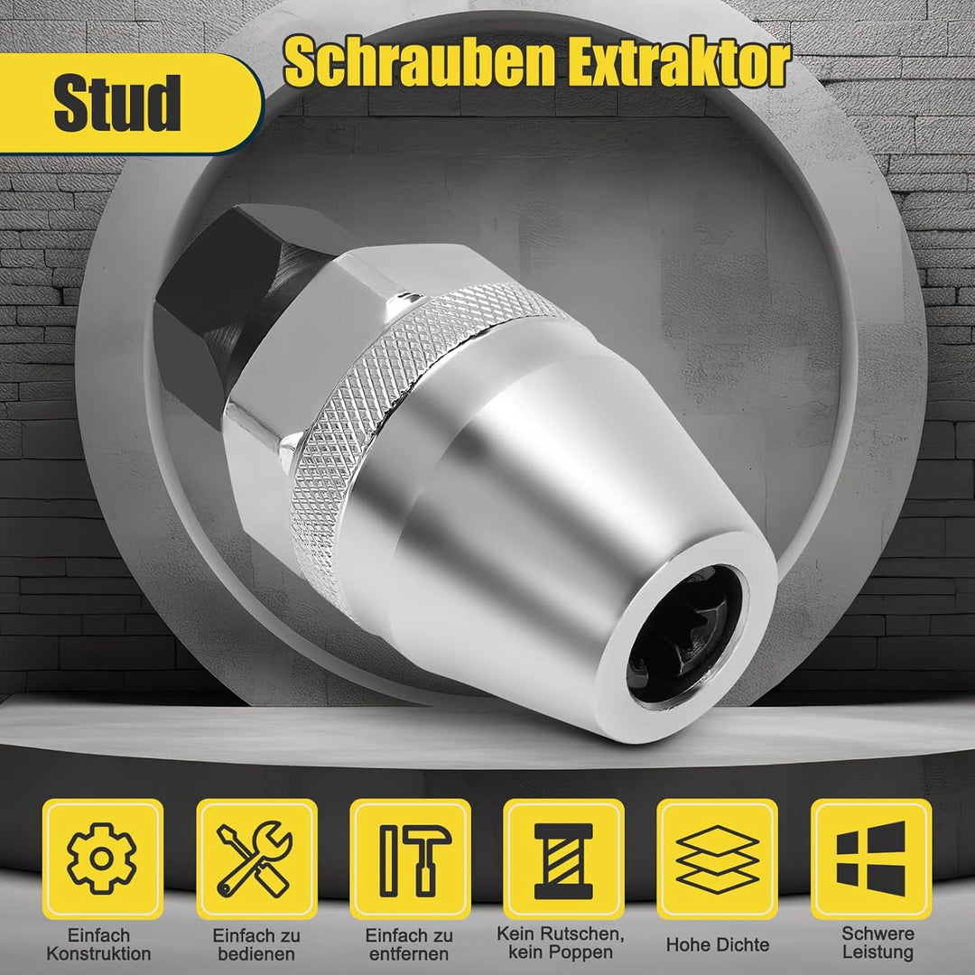 Stehbolzenausdreher, Bolzenausdreher Zum Entfernen für 1/4 bis 1/2 Zoll (6-12 mm) Bolzen, Einstellen