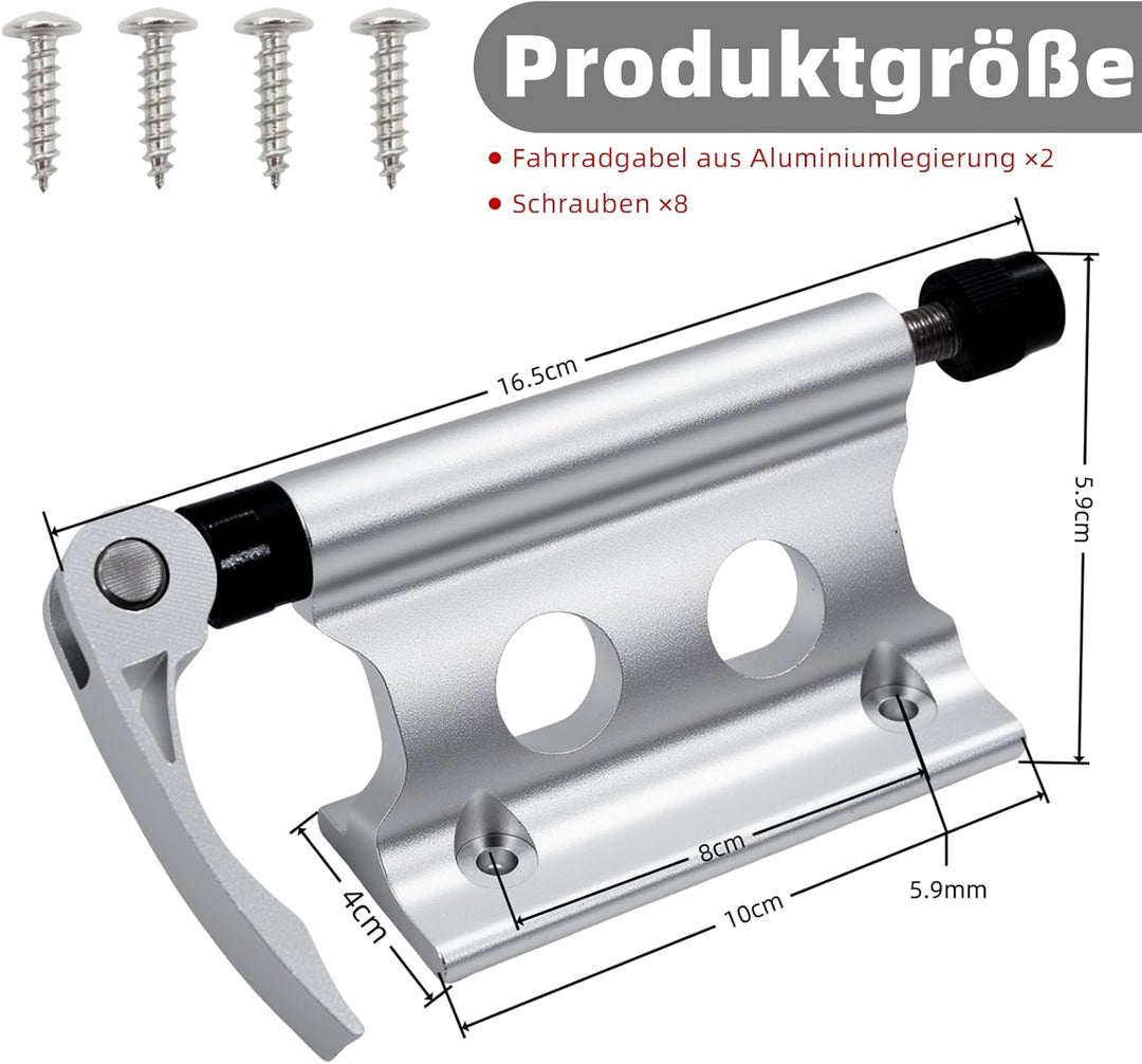 2 Stück Fahrradgabelhalterung, Aluminiumlegierung,Vorderradhalter,passend für Giant, Trek, Cube, Spe