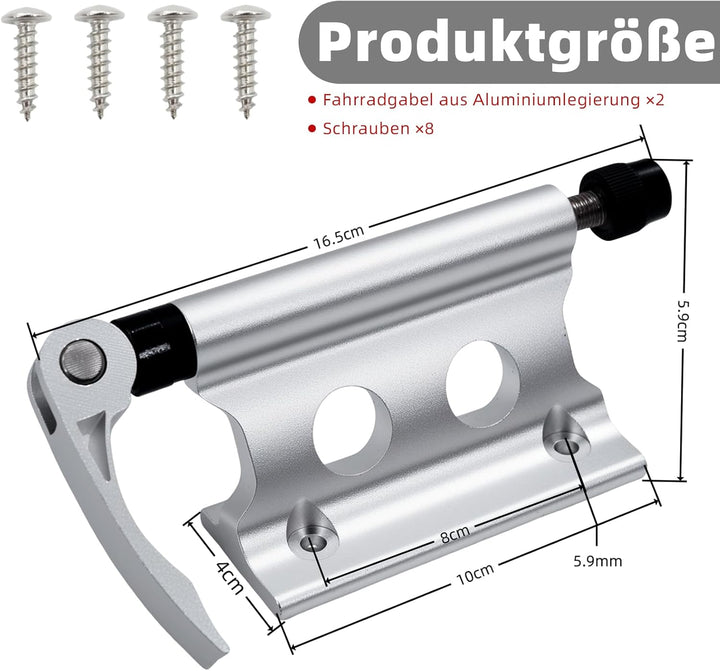 2 Stück Fahrradgabelhalterung, Aluminiumlegierung,Vorderradhalter,passend für Giant, Trek, Cube, Spe