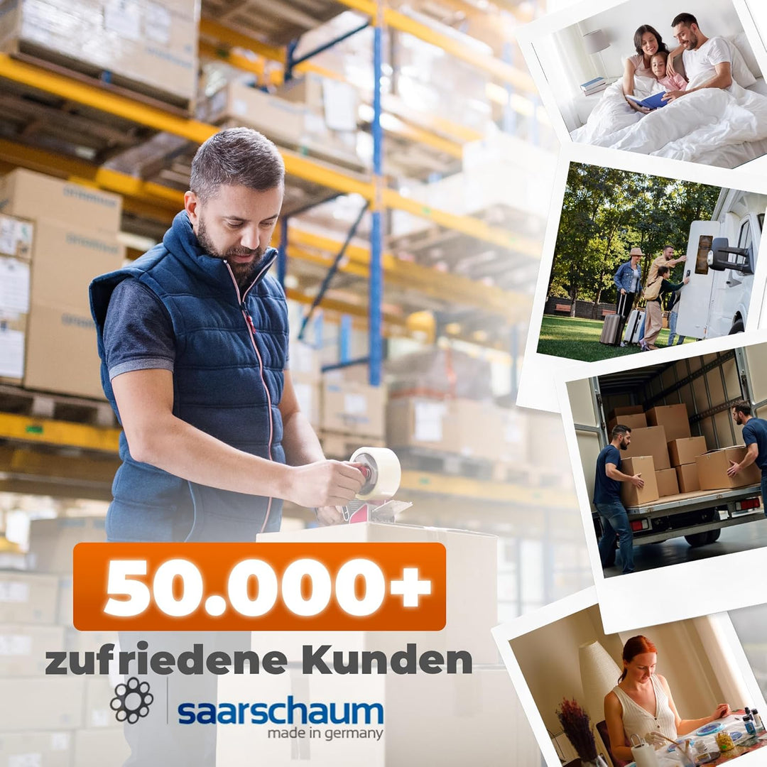 Saarschaum • Schaumstoffstreifen Matratzenverlängerung • Schaumstoff Zuschnitt • Bett Lückenfüller •