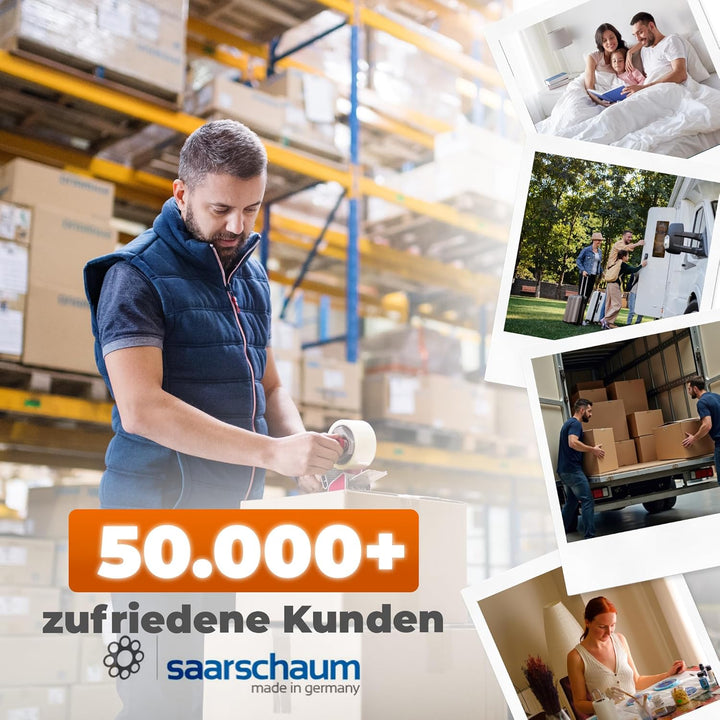 Saarschaum • Schaumstoffstreifen Matratzenverlängerung • Schaumstoff Zuschnitt • Bett Lückenfüller •