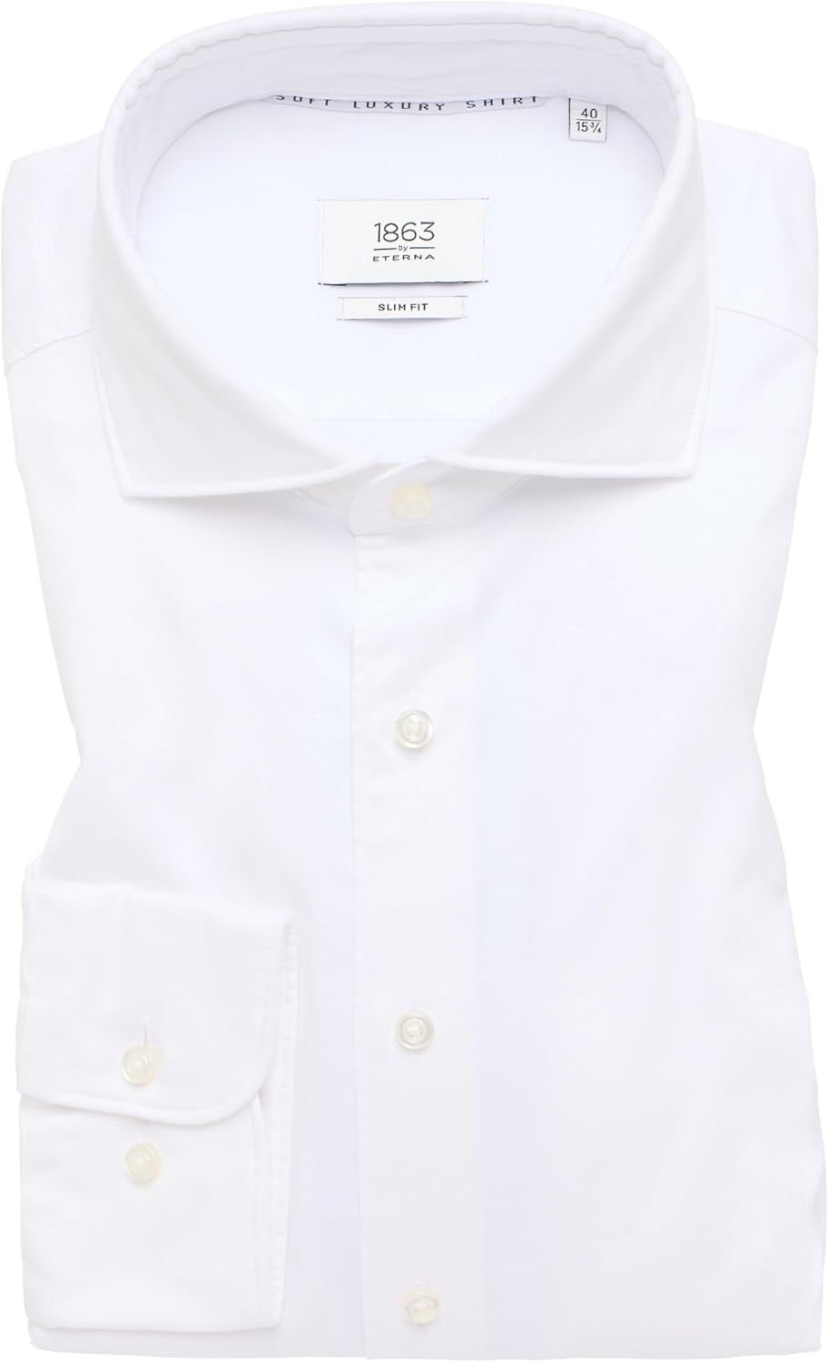eterna Herren Soft Luxury Shirt Slim FIT 1/1 weiss 40_H_1/1