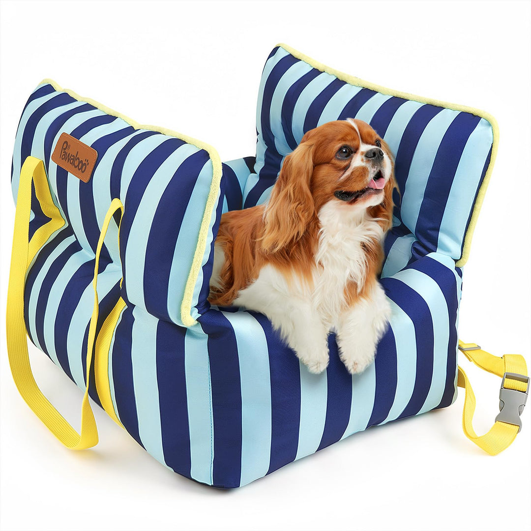 Pawaboo Hunde Autositz für kleine Hunde, Klein Hundesitz mit Fest Schnalle und Sicherheitsgurt, Hund