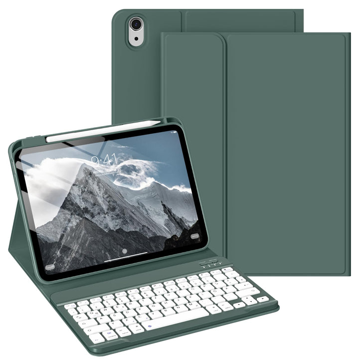 Hülle mit Tastatur für iPad (A16) 11/10 Generation(2025/2022) 11 Zoll/10.9 Soft TPU Rückseite Gehäus